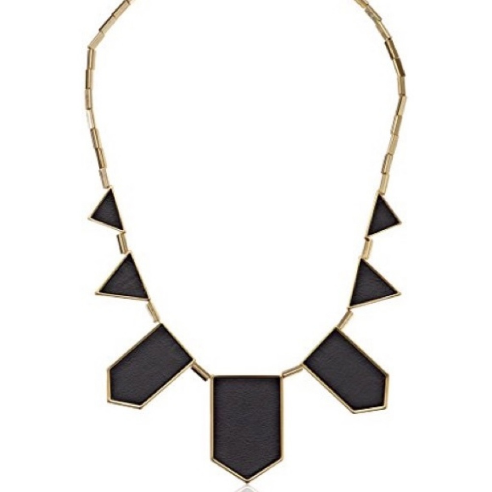 House of Harlow station necklace - black and gold